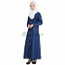 Front open denim Abaya- blue